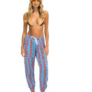 Aviator Nation Geo Zig Bolt Joggers - Zippers and Pockets! NWOT